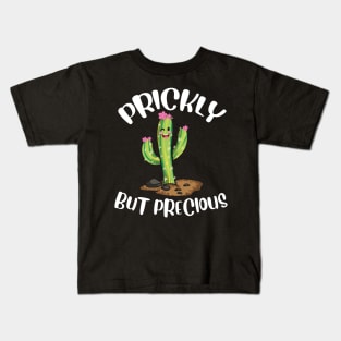 Prickly But Precious | Funny Cacti Gift | Cute Girls Cactus Kids T-Shirt